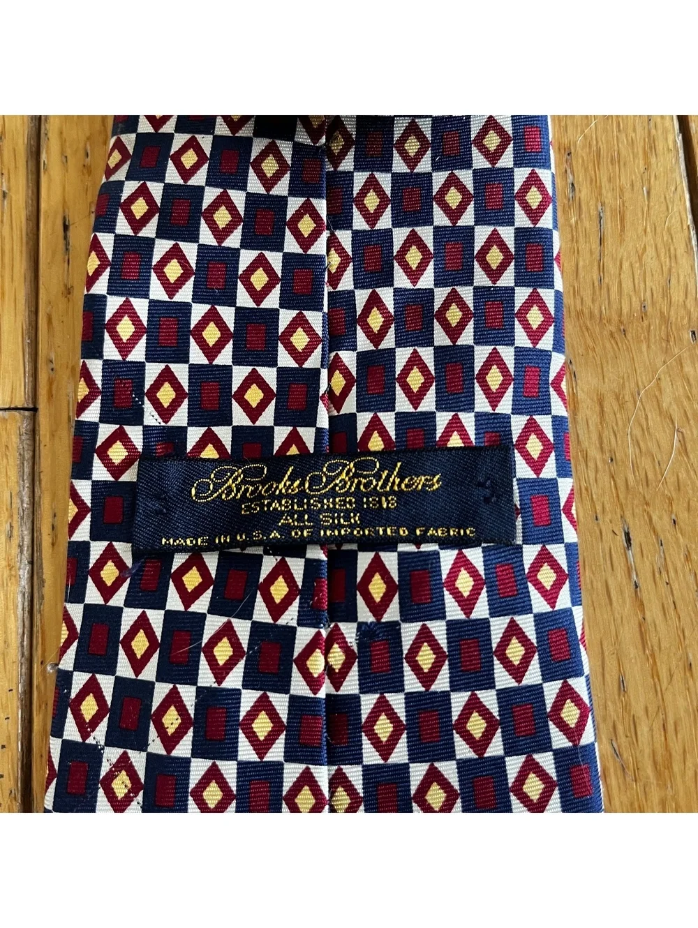 Brooks Brothers Men's Silk Geometric Pattern Tie